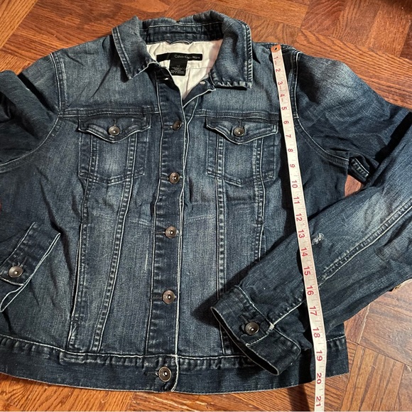 Punk rock denim jacket with punk band patch size Large - Picture 3 of 4